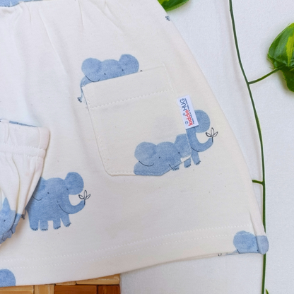 Sleeve Frock + Bloomer set - Elephant