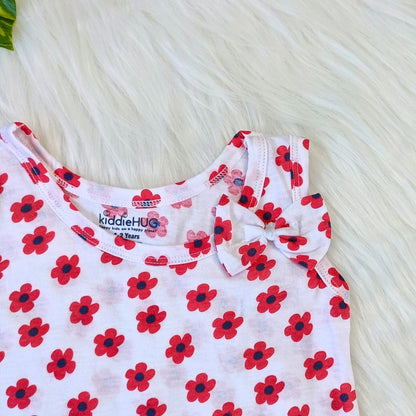 Comfy Frock - Red Flowers