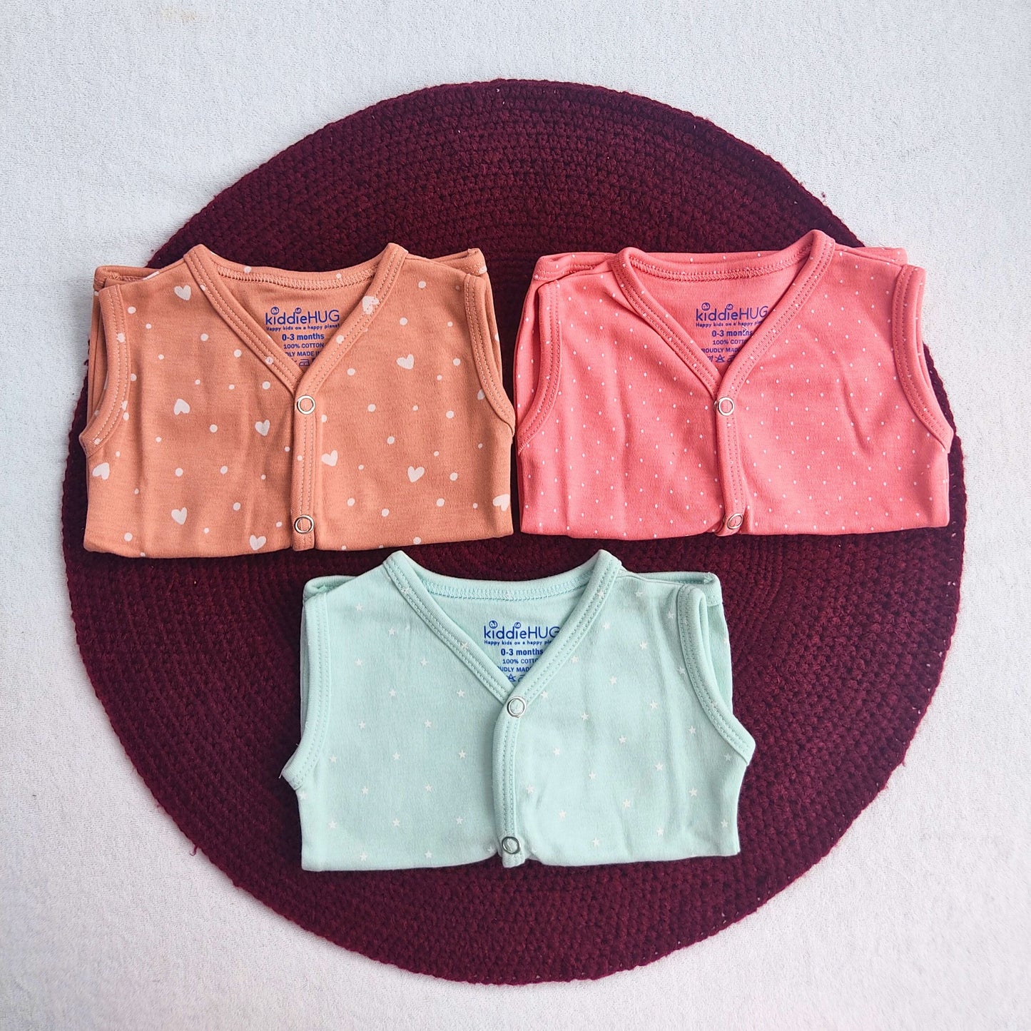 Organic Knitted Cotton Jablas - Pack Of 3 combo-3