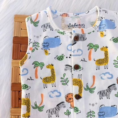 Sleeveless Jabla + Shorts set - Animals