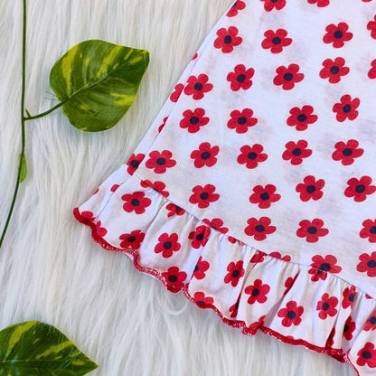 Comfy Frock - Red Flowers