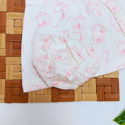Sleeve Frock + Bloomer set - Rabbit