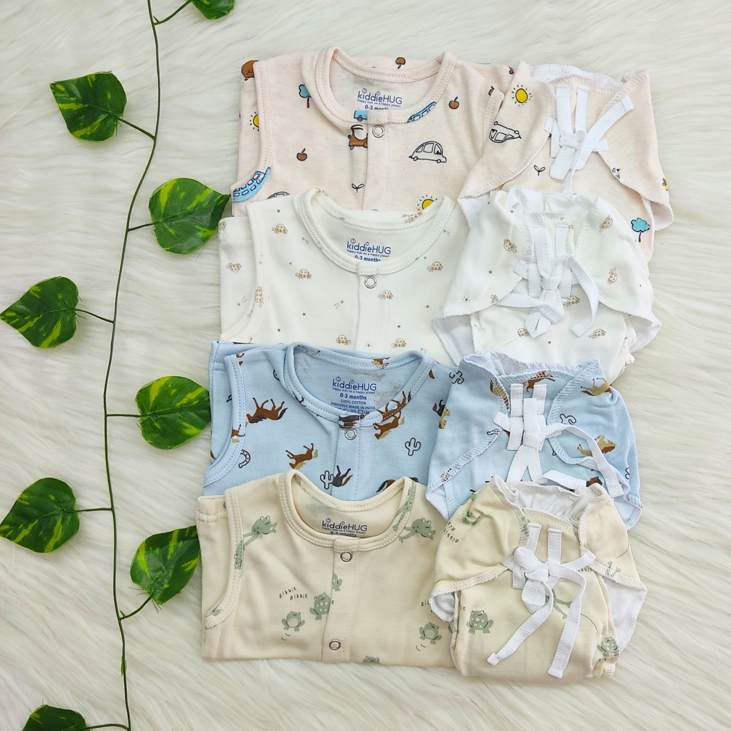 Jabla+Nappy Set Pack of 4 (0-3 months) Combo-11
