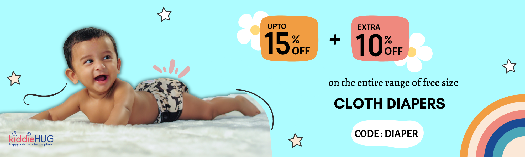 Kiddiehug Best Reusable Hygienic Cloth Diapers Buy Online