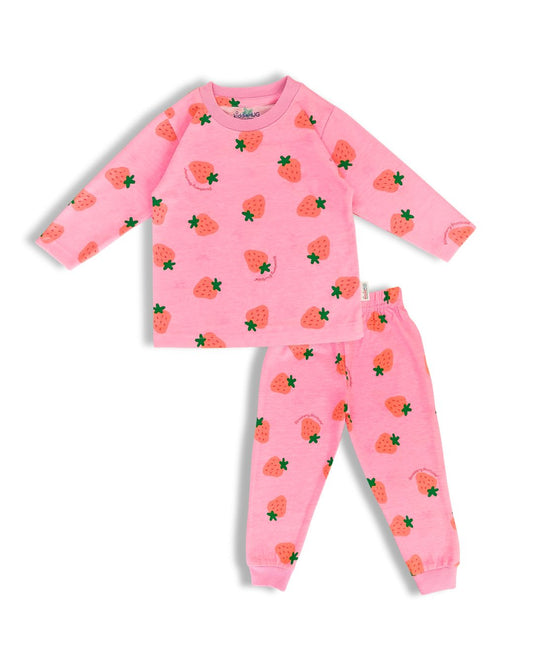 Printed Cotton Pyjama set - Strawberry
