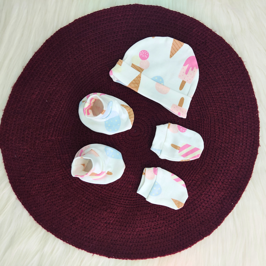 Cotton Cap-Mittens-Booties-Candy Cone