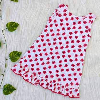 Comfy Frock - Red Flowers