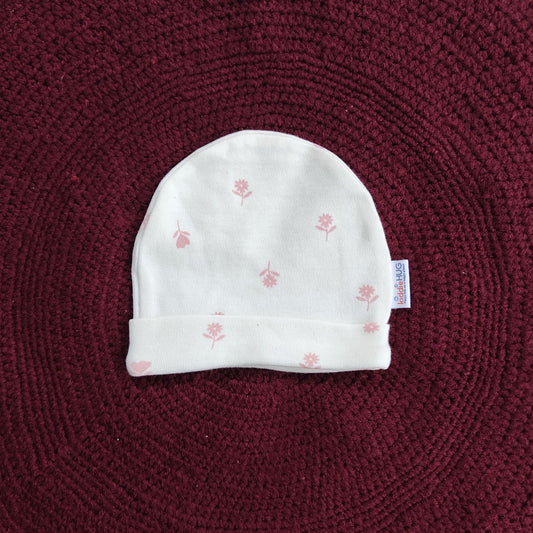 Cotton Cap-Mittens-Booties- Flowers