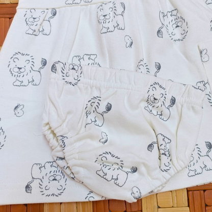 Sleeve Frock + Bloomer set - Lion