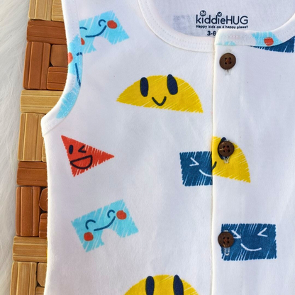Sleeveless Jabla + Shorts set - Shapes
