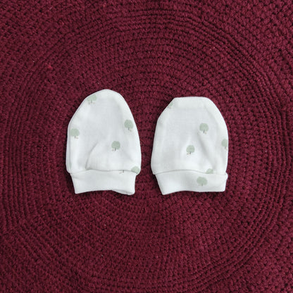 Cotton Cap-Mittens-Booties- Apples