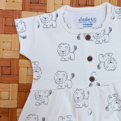 Sleeve Frock + Bloomer set - Lion