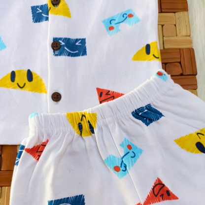 Sleeveless Jabla + Shorts set - Shapes