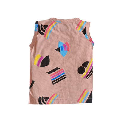 Sleeveless Top & Shorts set - Peach
