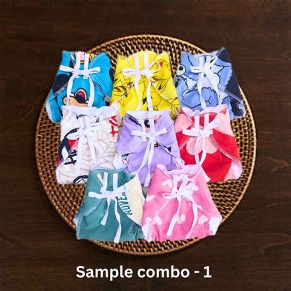 4-layer Cotton Padded Nappies Combo - Pack Of 8