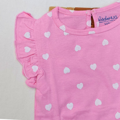 Frill Co-ord set - Pretty hearts