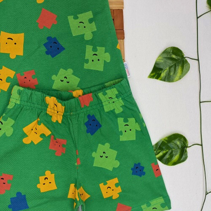 Co-ord set - Green Puzzles