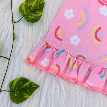 Comfy Frock - Pink Rainbow