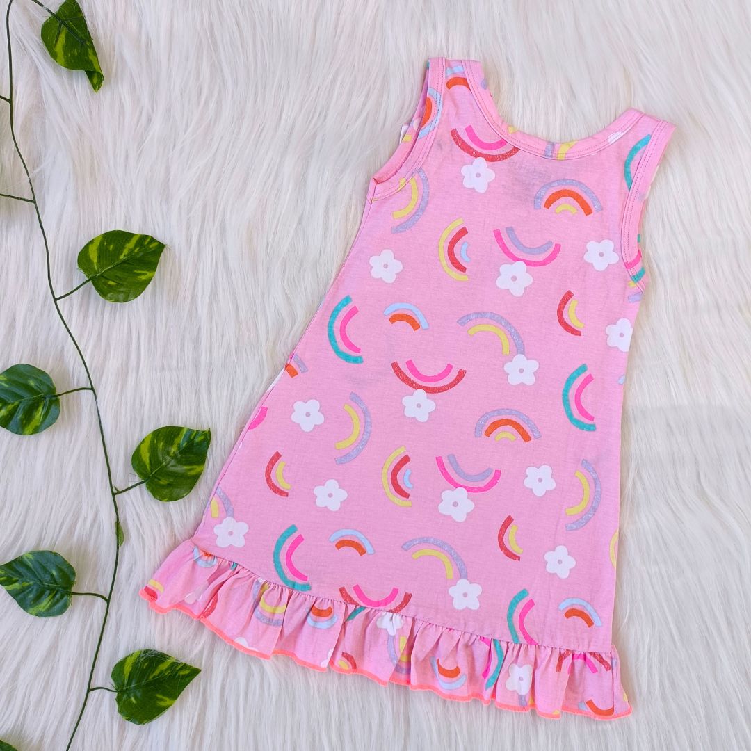 Comfy Frock - Pink Rainbow