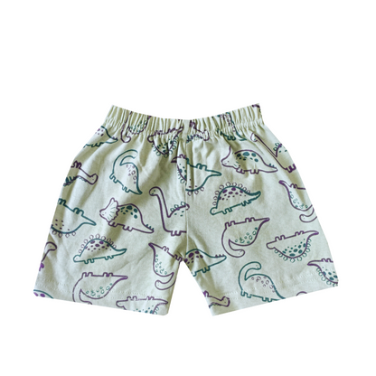 Top & shorts - Green dino