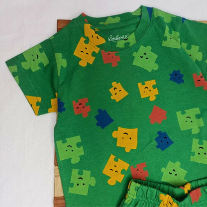 Co-ord set - Green Puzzles