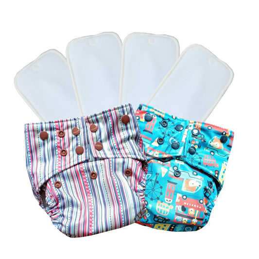 2 Diapers + 4 Inserts super saver combo-2