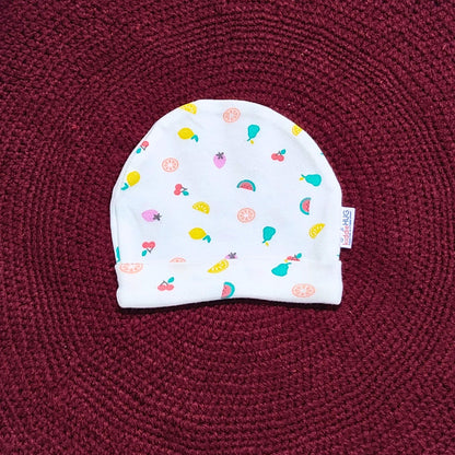 Cotton Cap-Mittens-Booties- Fruity