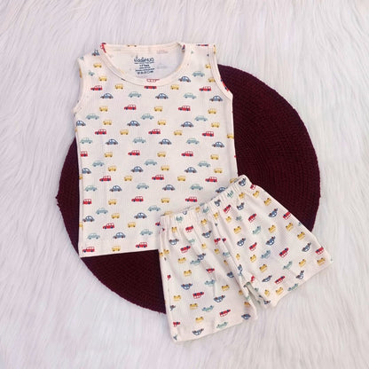 Sleeveless Top & shorts set - Cars