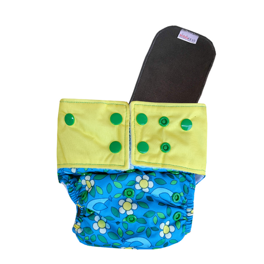 Freesize cloth diaper - Cuckoos nest  (6kg-17kg) - Day and night usage