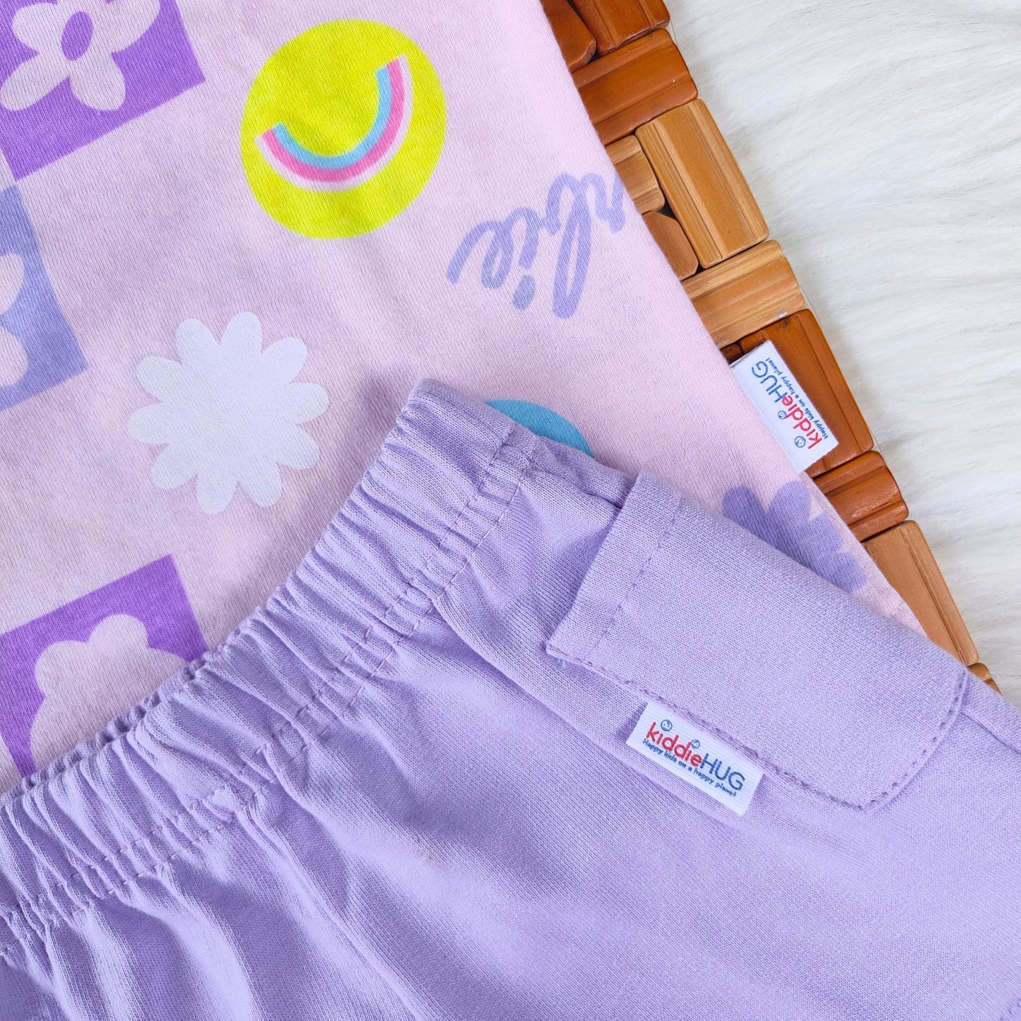 Drop shoulder frill Co-ord set - Lavender
