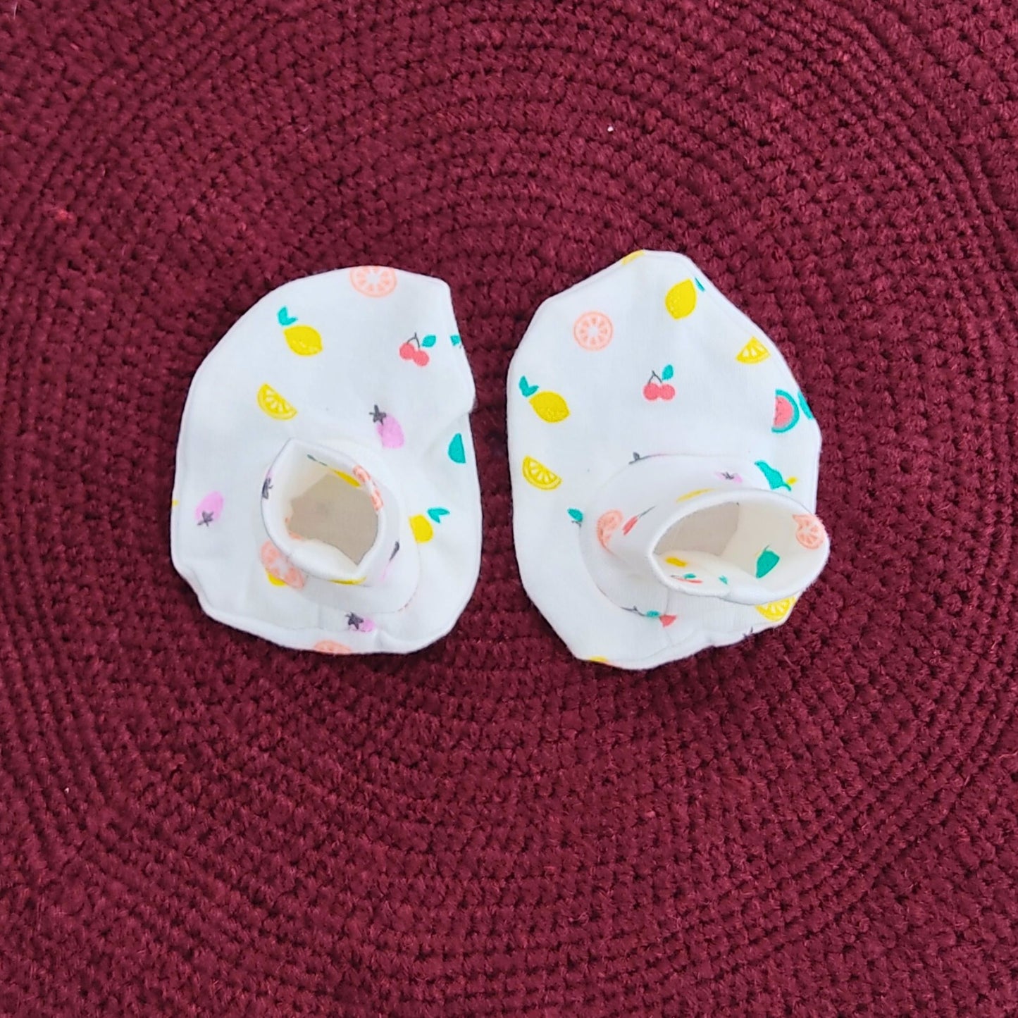 Cotton Cap-Mittens-Booties- Fruity