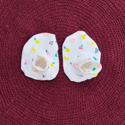 Cotton Cap-Mittens-Booties- Fruity