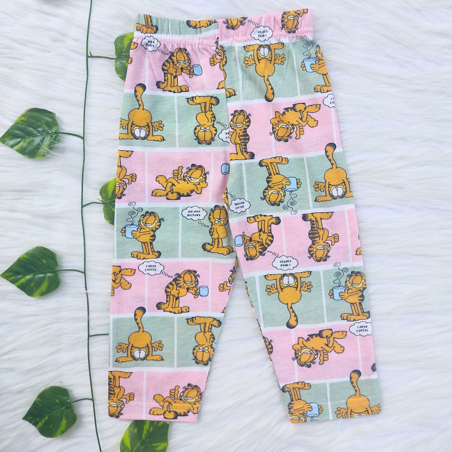 Frill sleeve top & Full pant set - Garfield