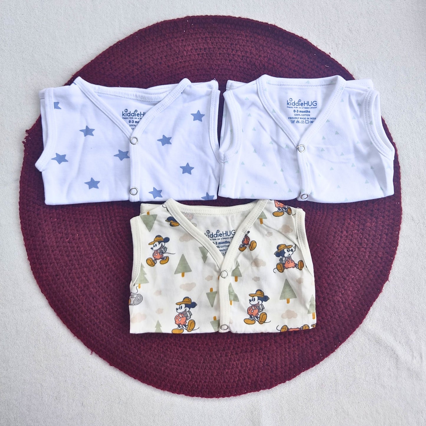Organic Knitted Cotton Jablas - Pack Of 3 combo-1