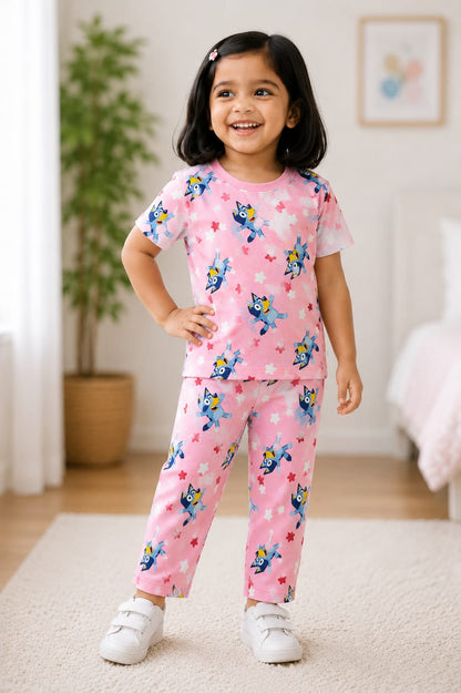 Tee & Pyjama set - Pink Buddy