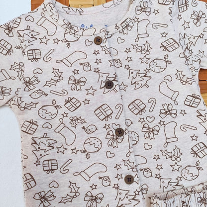 Sleeve Jabla + Shorts set - Christmas Joy