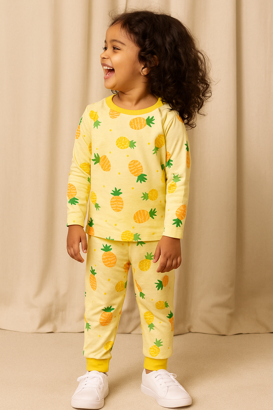 Printed Cotton Pyjama set - Pineapple