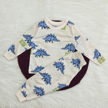Printed Cotton Pyjama set - Dino Club