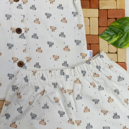 Sleeve Jabla + Shorts set - Teddy Print