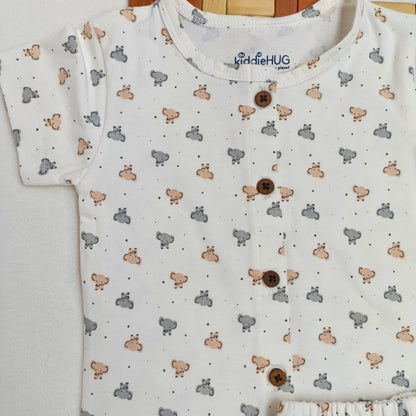 Sleeve Jabla + Shorts set - Teddy Print