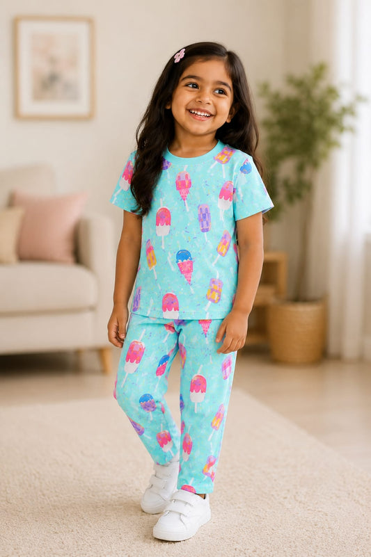Tee & Pyjama set - Mint Pops