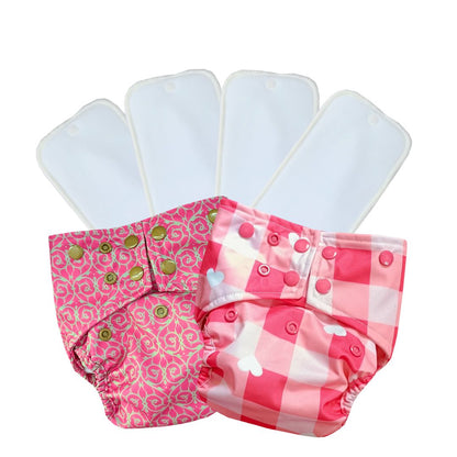 2 Diapers + 4 Inserts super saver combo-5 (6kg - 17kg)