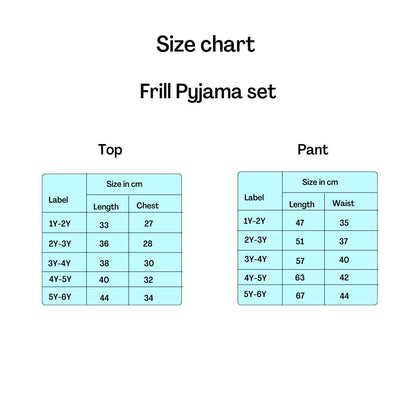 Frill sleeve top & Full pant set - Rock star
