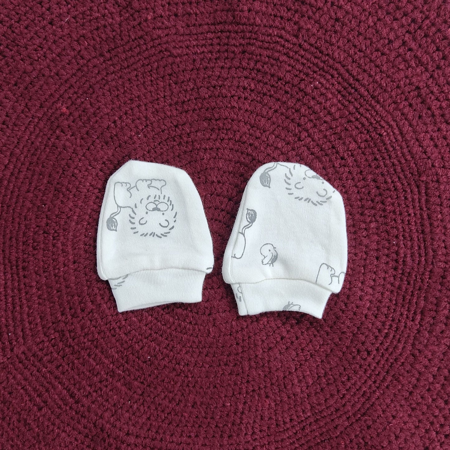Cotton Cap-Mittens-Booties- Baby Roar