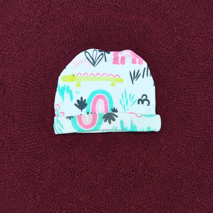 Cotton Cap-Mittens-Booties- Baby Dinos