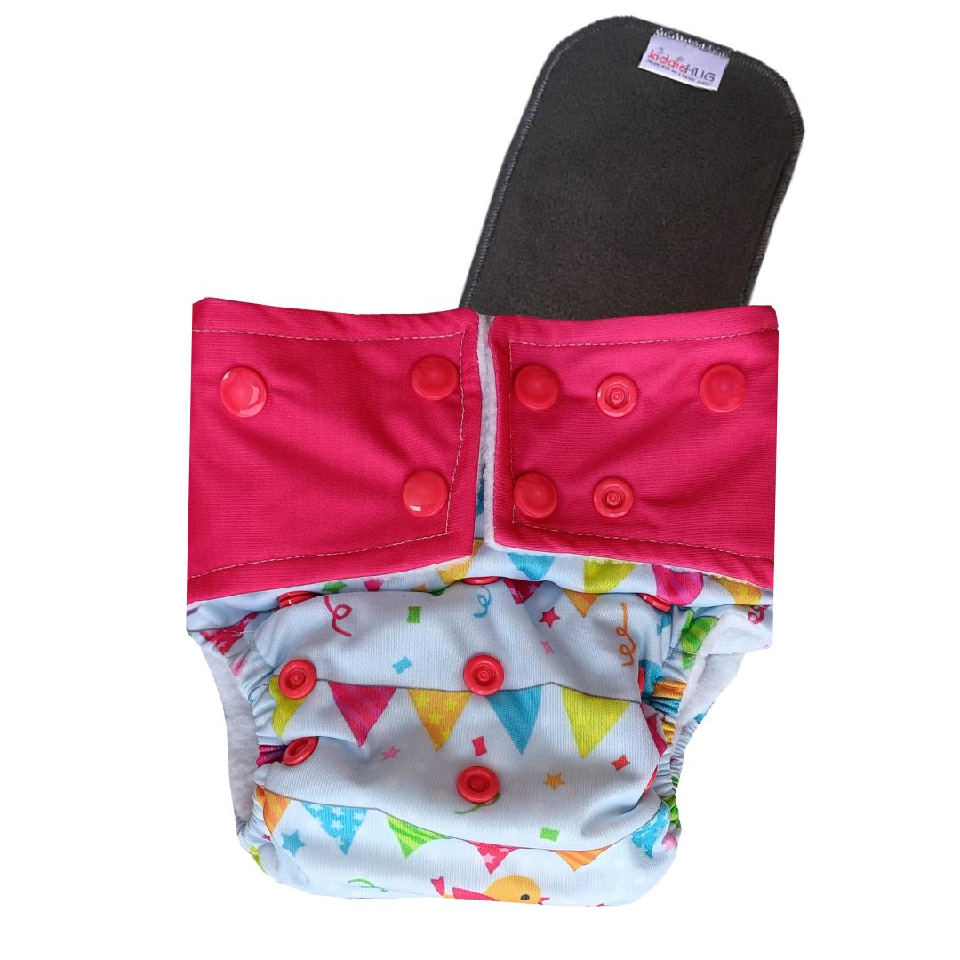 Freesize cloth diaper - Party-on (6kg-17kg) - Day and night usage