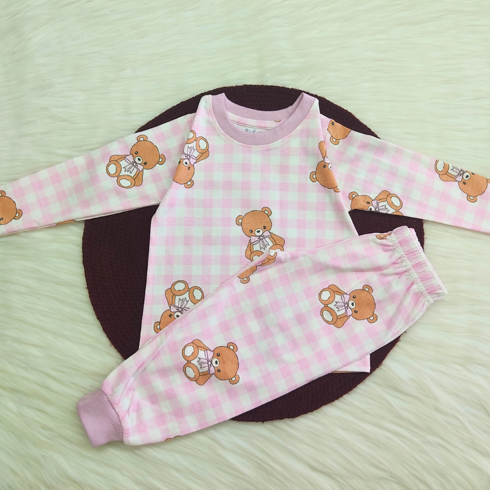 Printed Cotton Pyjama set - Bear Hug