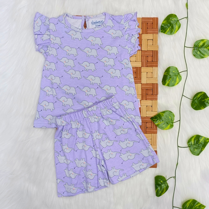 Frill Co-ord set -  Elephants