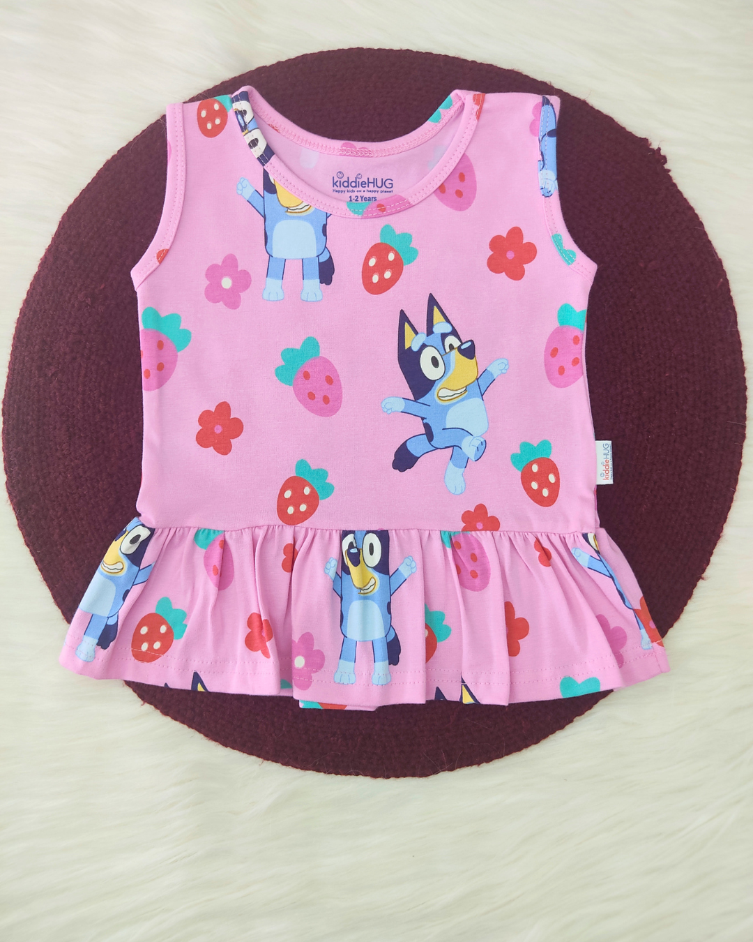 Sleeveless Top & shorts set - Bluey Strawberry