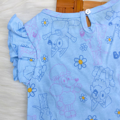 Frill Co-ord set - Sky Bluey